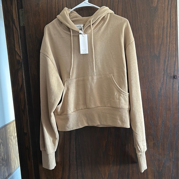 Brown cropped sweatshirt - Picture 1 of 3